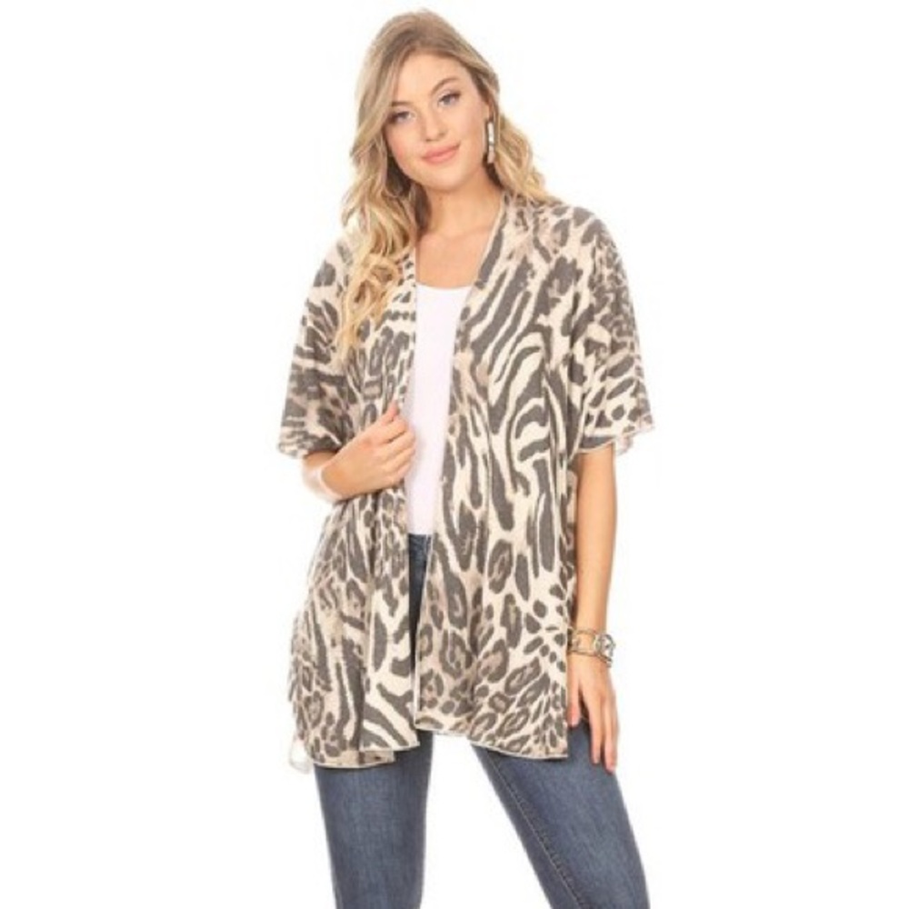 Leopard Print Kimono
